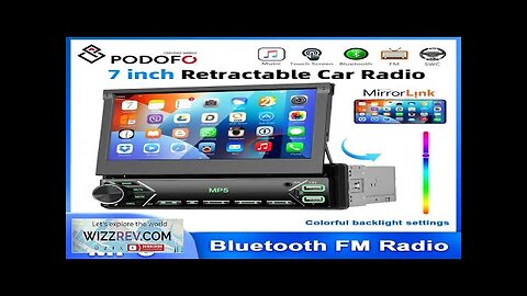 Podofo 7'' Manual Folding Touch Screen Car Audio Multimedia Player Mirror Link Review