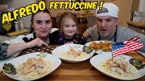 Brits Try American Fettuccine Alfredo for the first time! (What on Earth?!?!)