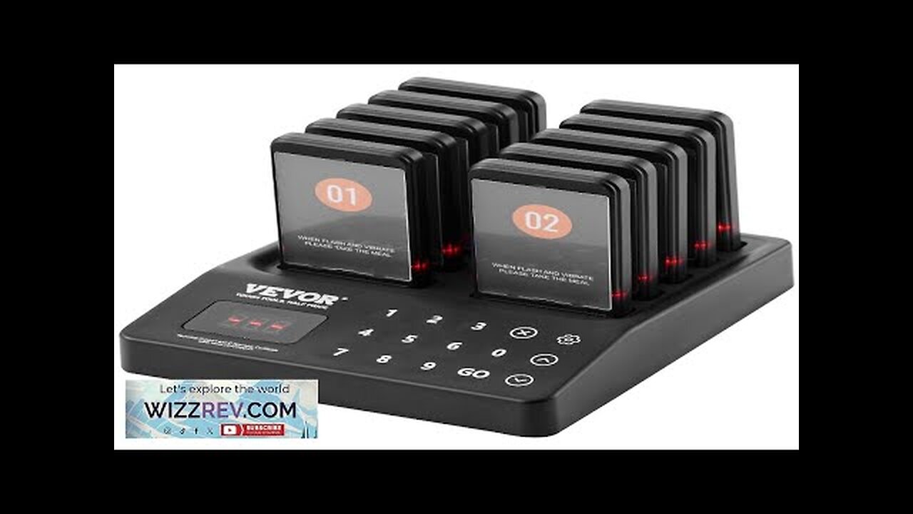 VEVOR Restaurant Pager System Wireless 400m Long Range Lineup Waiting Queue Signal Review