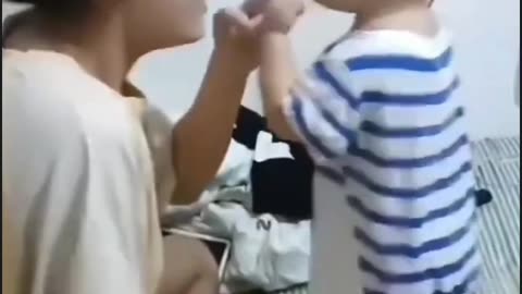 Little boy quarrels with his mother, funny video 2025 skc.com 90