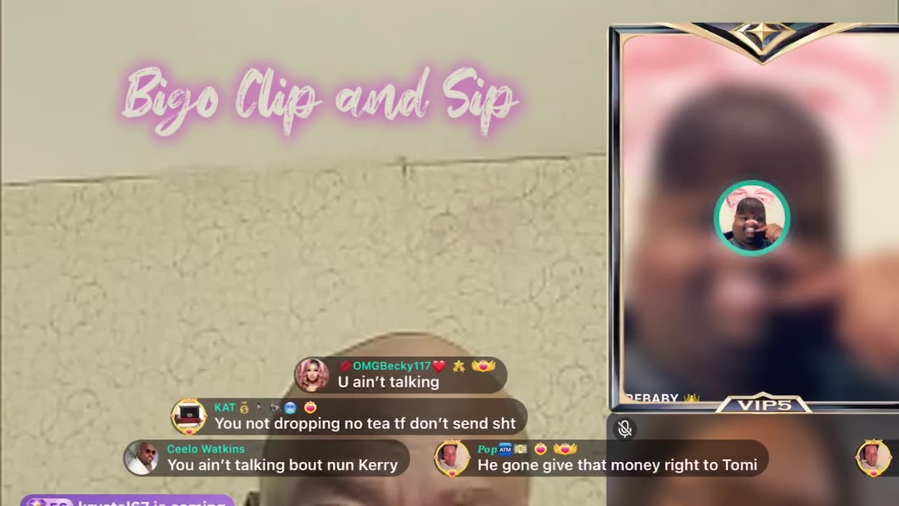 Kerry live after being kicked out n talks to TomiKay's opps 1/23/25 #bigoclipandsip