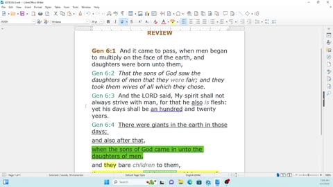 GENESIS 6 CHAPTER 1 TO 4 REVIEW