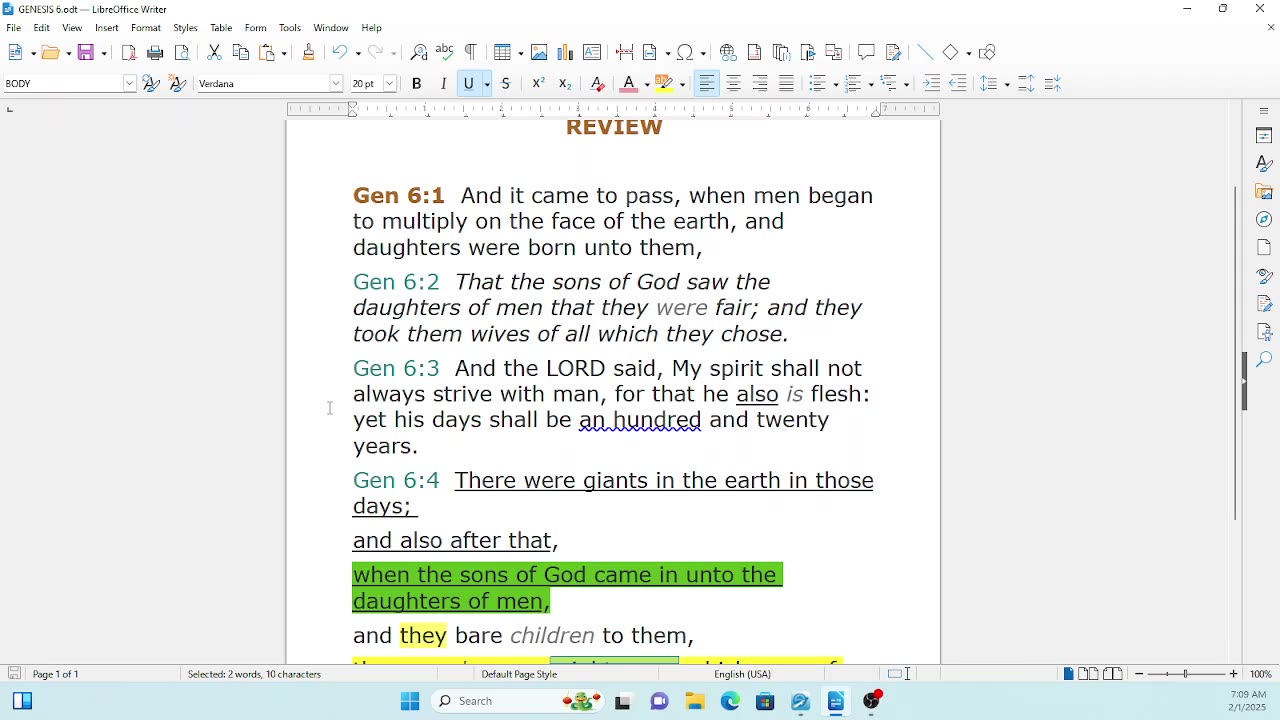 GENESIS 6 CHAPTER 1 TO 4 REVIEW