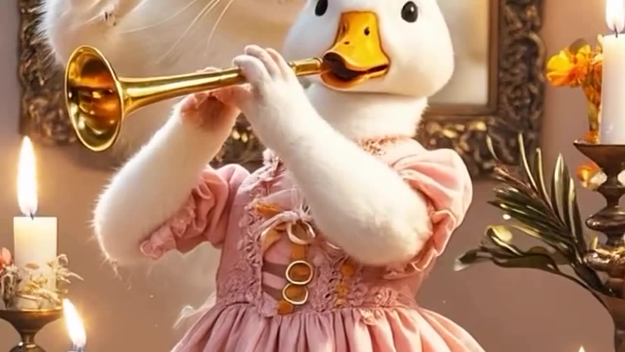 Cute cat and duck funny videos