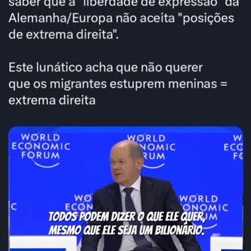 Olaf Scholz, o chanceler alemão, acabou de dizer que @elonmusk deveria saber que a "liberdade de expressão" da Alemanha / Europa não aceita "posições de extrema direita"