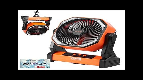 VEVOR Portable Fan Rechargeable 8 inch Battery Powered Fan with LED Lantern Review