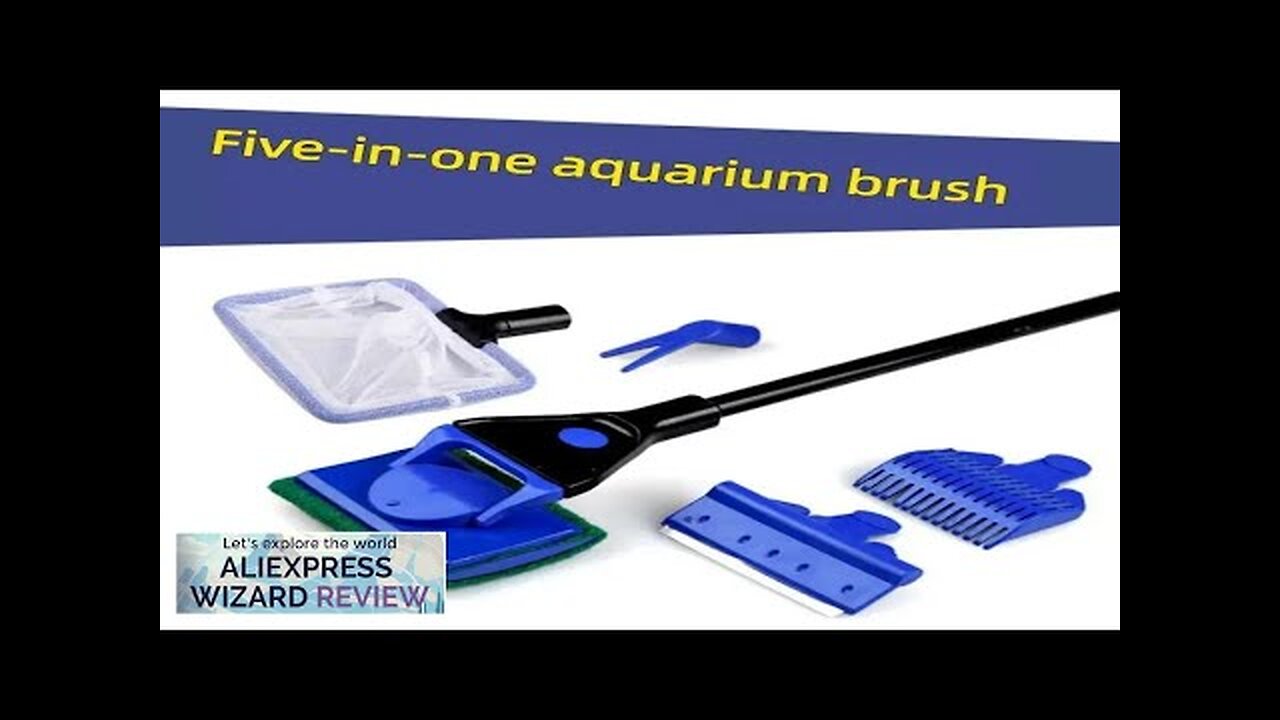 EW Fish Tank Glass Cleaning Brush Aquarium Tool Fishing Aquatic Grass Clip Review