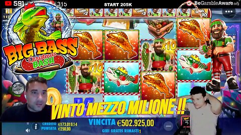 🤯VINTO MEZZO MILIONE!!💣 RECORD MONDIALE BIG BASS CHRISTMAS BASH!!🐟🎣🔥 SLOT ONLINE 🎰 IMPERDIBILE💥