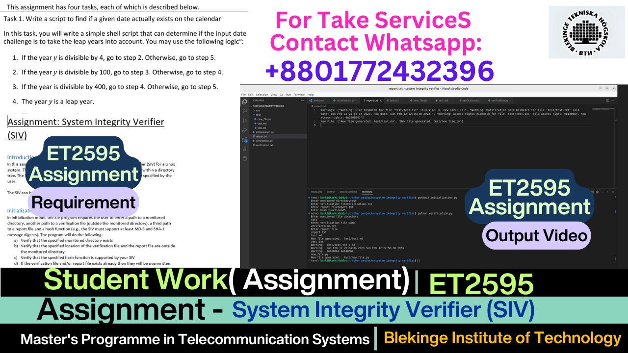 Client Work (Assignment)|ET2595 Mastering Cybersecurity in Network Systems| Blekinge, Sweden