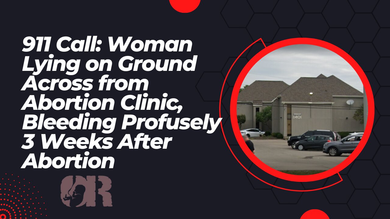 Woman Lying on Ground Across From Abortion Clinic