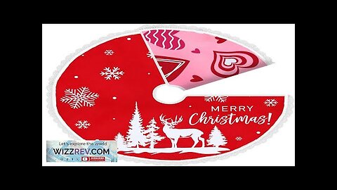 Double Sided Christmas Tree Skirt 48 Inches Reversible Christmas Valentines Day Christmas Review