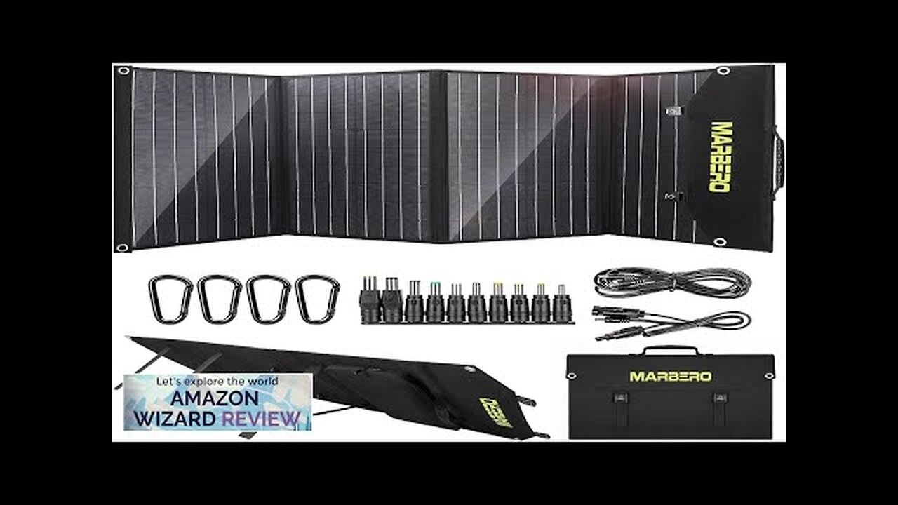 MARBERO 100W Portable Solar Panel Battery Charger Waterproof PD 60W DC 18V Review