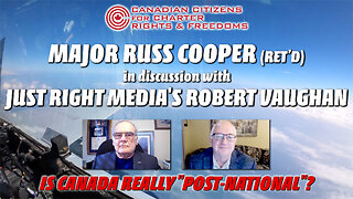 Major Russ Cooper (Ret'd) in discussion with Just Right Media's Robert Vaughan