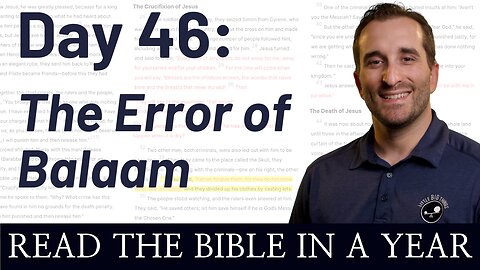 Day 46: The Error of Balaam - Read the Bible in a Year - NIV