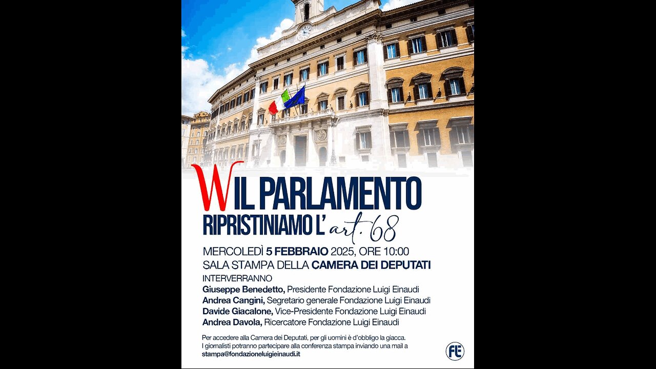 Ripristiniamo l'art 68 della Costituzione - Conferenza stampa di Alberto Bagnai