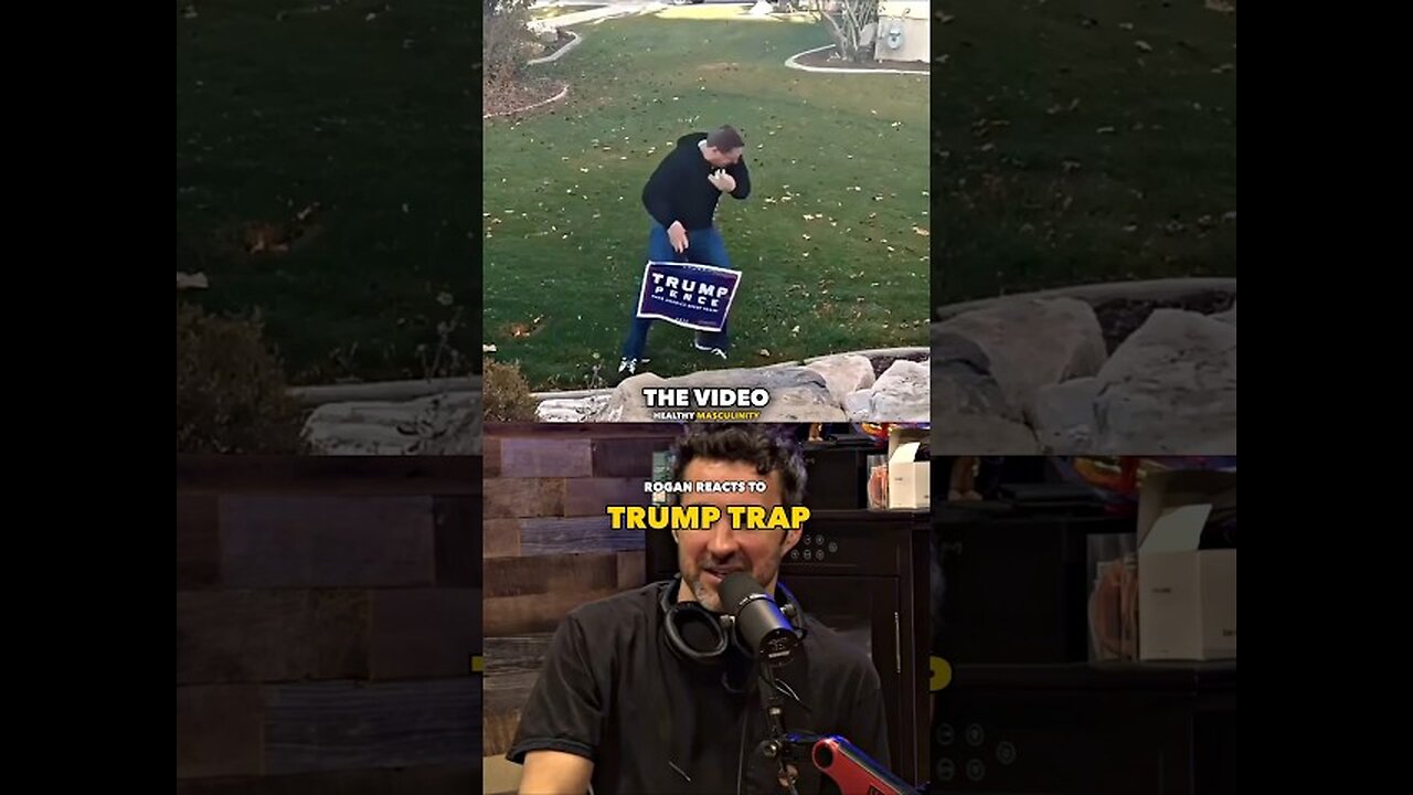 "Joe Rogan Reacts: Guy Steals Trump Sign… INSTANT REGRET! ⚡😂"