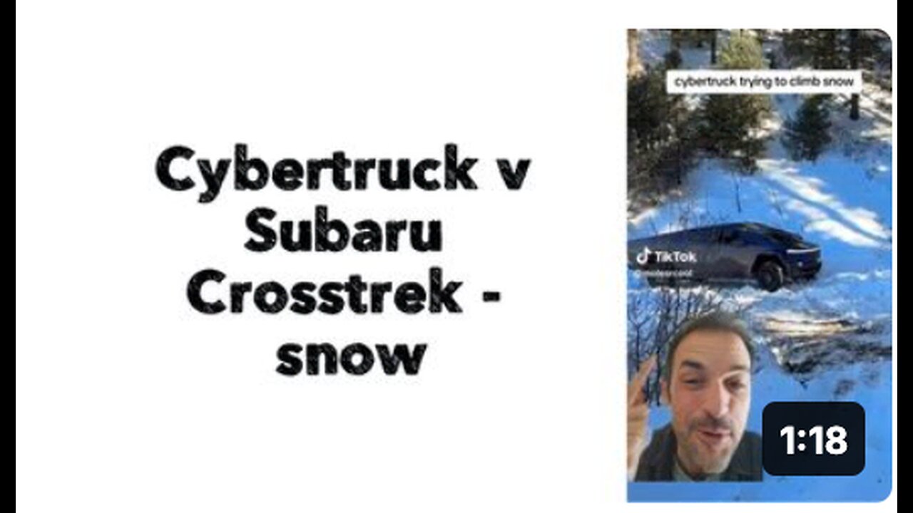 Comparison - A 10-year-old Subaru vs a New Cybertruck