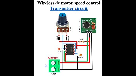 wireless dc motor speed controller transmitter circuit