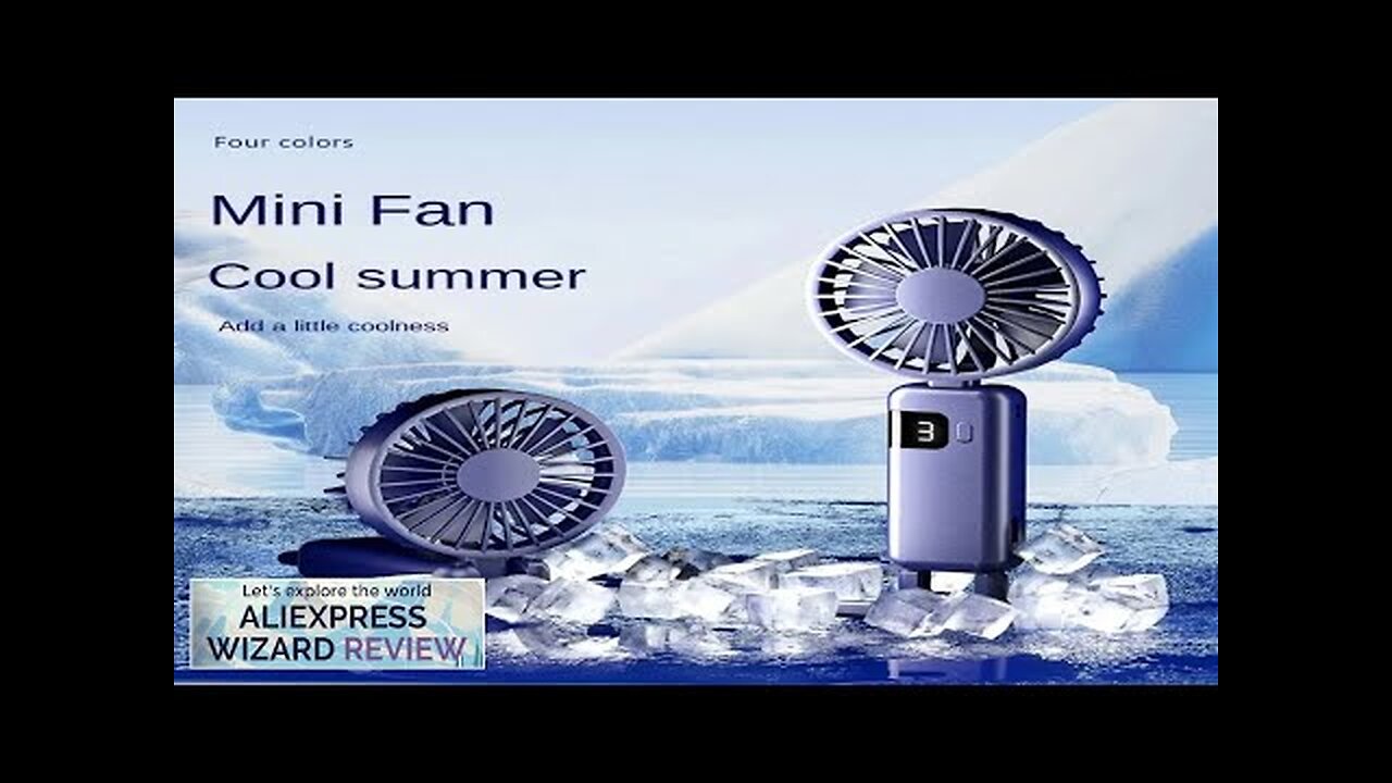 New 2024 Office Digital Display Small Fan Handheld USB Charging Folding Portable Review