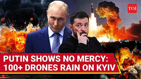2 Attacks In 2 Days_ Russia Fires 100 Drones At Kyiv After Deadly Aerial Blitz _ Watch