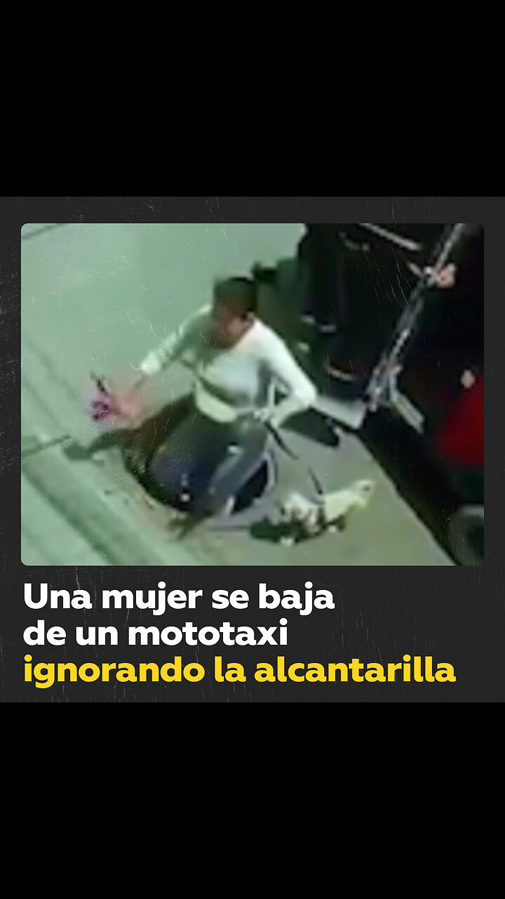 Cae en una alcantarilla al bajarse de un mototaxi en Lima