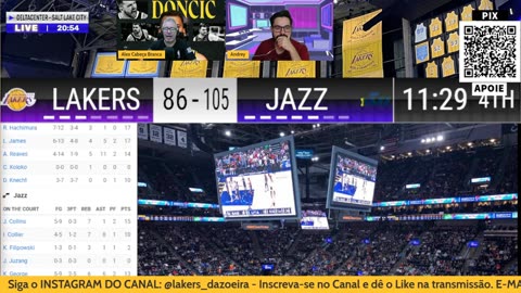 *LIVE* | LOS ANGELES LAKERS X UTAH JAZZ | (NARRAÇÃO AO VIVO) | PLAY BY PLAY & REACION