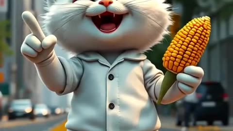 Kitten transform into Corn monster | Ai cat video | Cat shorts