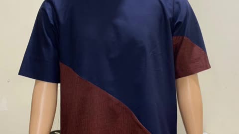 Navy blue and wine mixed color kaftan