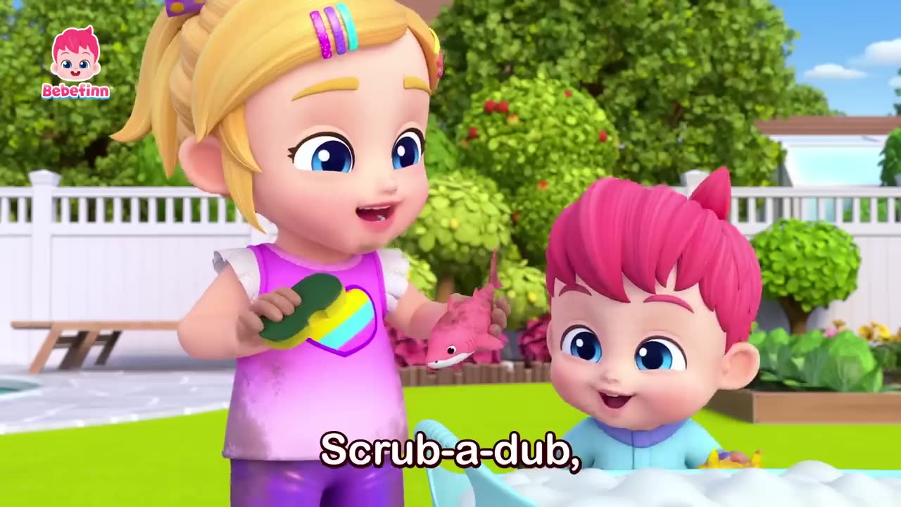 Baby Shark's Fun Bath TimeㅣEP149ㅣHealthy Habits for KidsㅣBebefinn Nursery Rhymes