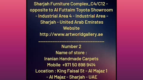 RETAIL BUYERS OF PERSIAN CARPET IN SHARJAH