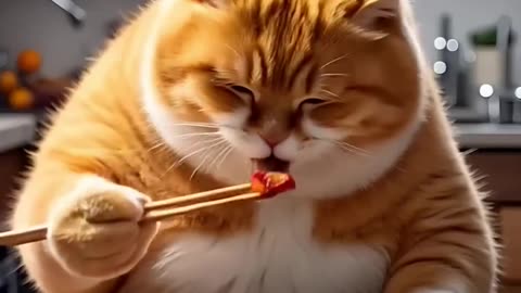 Funny cat, stupid chiken