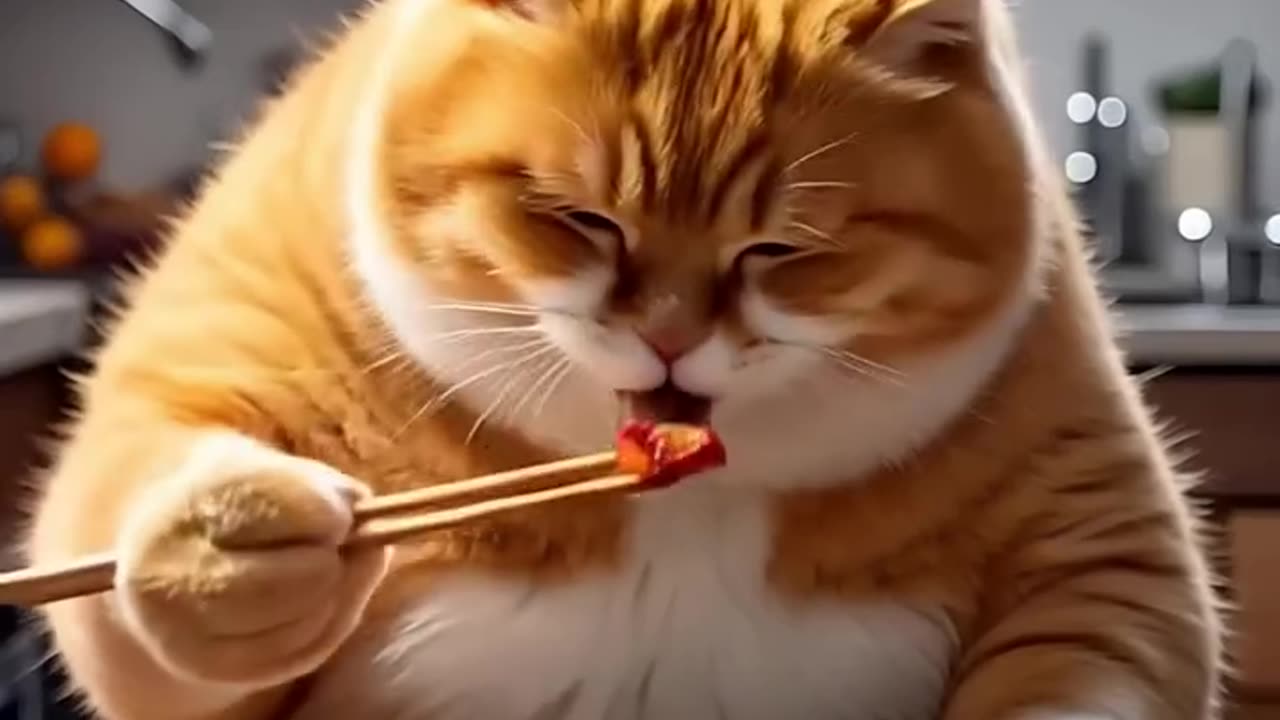 Funny cat, stupid chiken