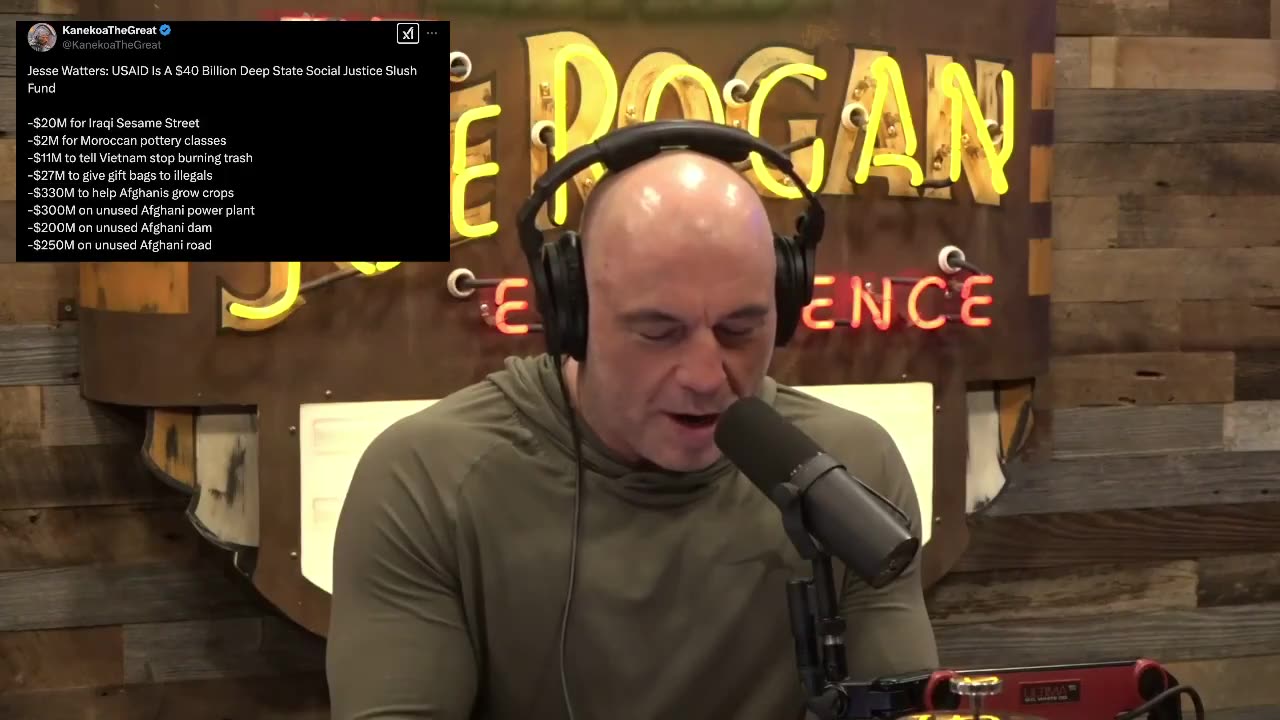 NEW: Joe Rogan reads a post from @KanekoaTheGreat, exposing how USAID is