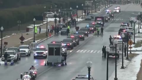 President Donald J. Trump's motorcade has arrived at the Trump Victory Rally in Washington DC.