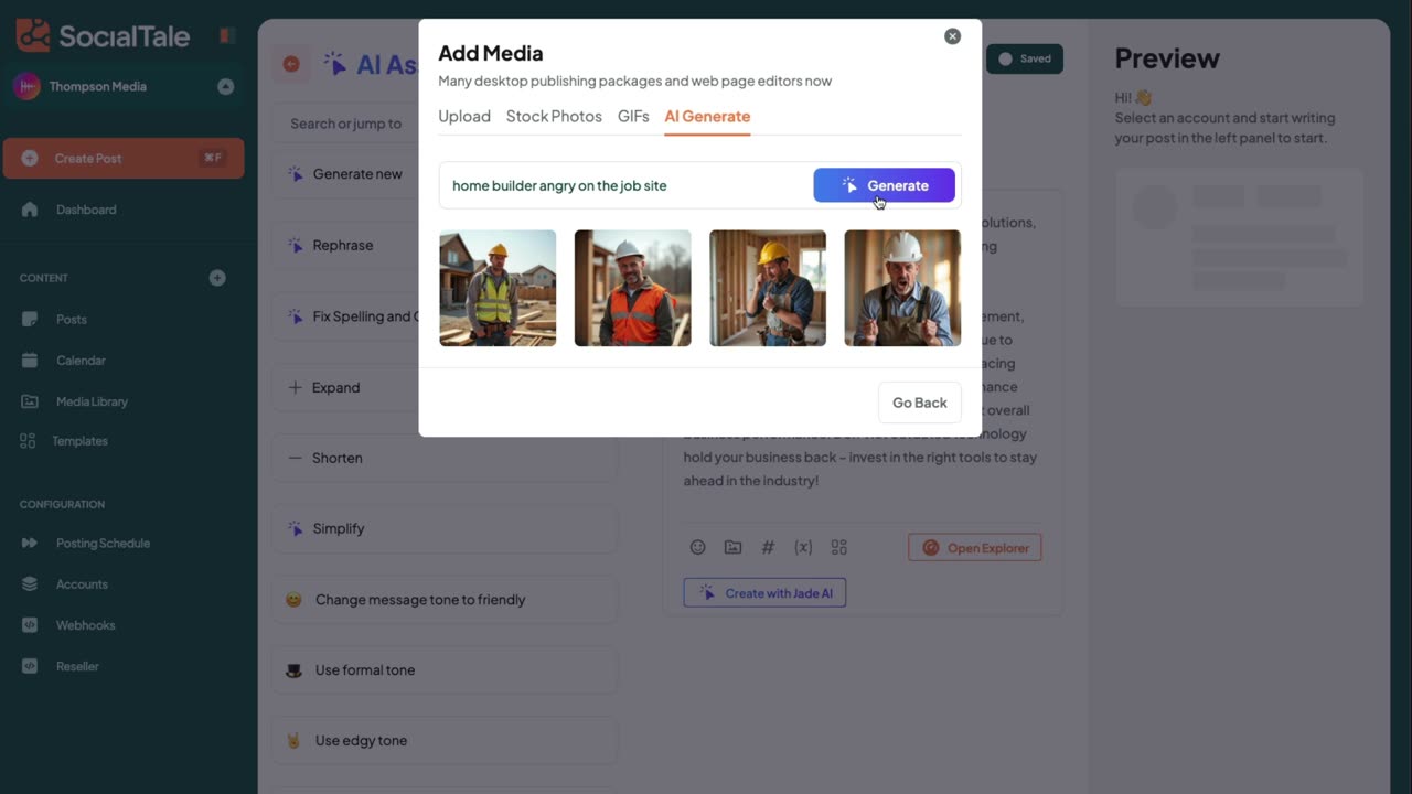 socialtale demo: AI-Driven Tool for Seamless Content Creation, Smart Scheduling, & Optimized Posting