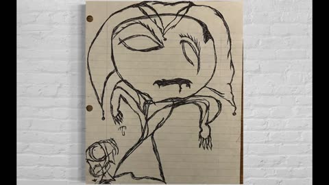 🎭 Abstract Jester #8 – A simple Abstract Jester Drawing by Jester Mayhone