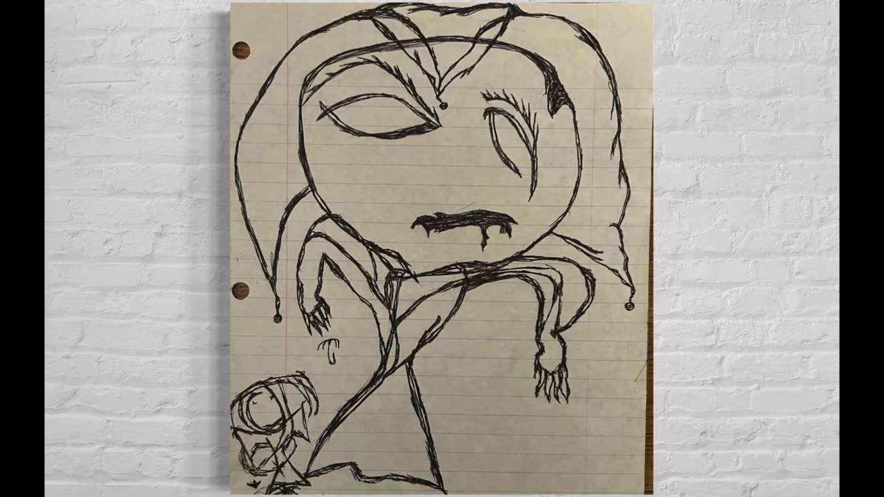 🎭 Abstract Jester #8 – A simple Abstract Jester Drawing by Jester Mayhone