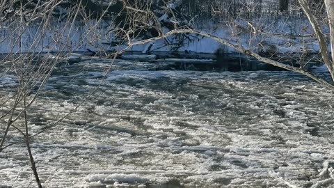 Swiftly Flowing River Suddenly Stops