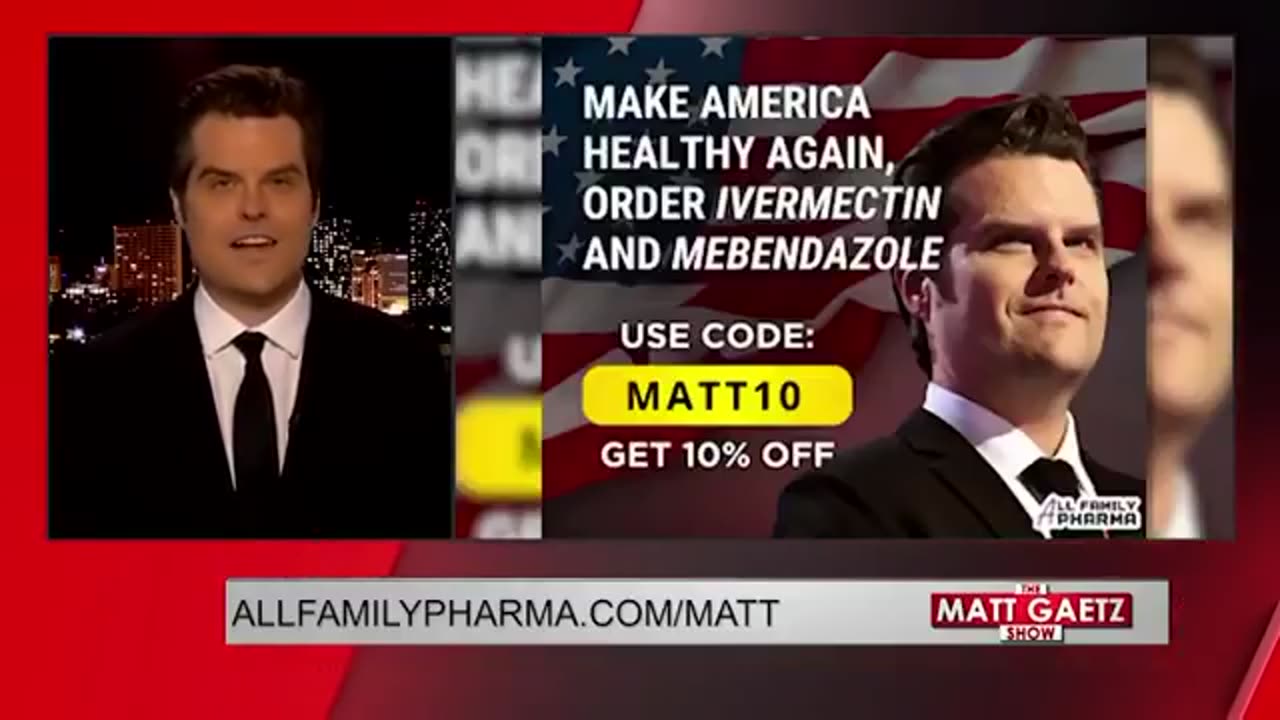 Matt Gaetz explains how & where you can buy IVERMECTIN & MEBENDAZOLE (human-approved Fenbendazole)