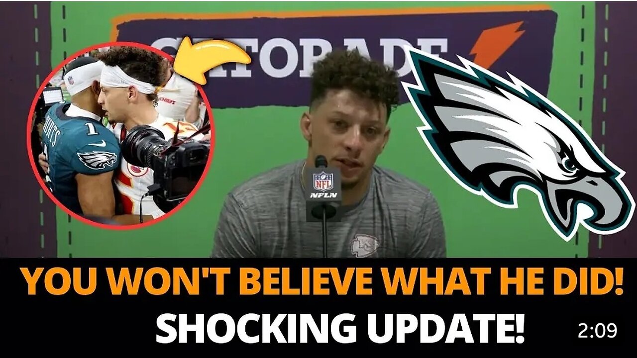 WHAT PATRICK MAHOMES SAID TO JALEN HURTS IS UNBELIEVABLE! THIS WILL SHOCK YOU! EAGLES NEWS