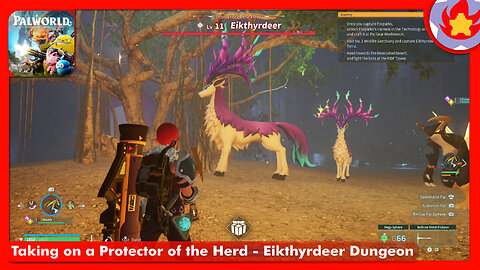 Taking on a Protector of the Herd - Eikthyrdeer Dungeon | Palworld