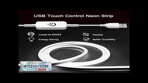 Touch Sensor Neon LED Strips USB 5V Dimmable 120LED/M DIY Home Decor Review