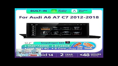 For Audi A6 A7 C7 Android 14 Car Radio Multimedia mp3 Player Review