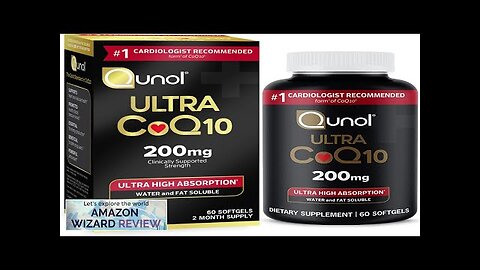 Qunol CoQ10 200mg Softgels Ultra CoQ10 Ultra High Absorption Coenzyme Q10 Review