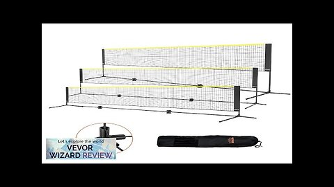 VEVOR Badminton Net Height Adjustable Volleyball Net 17ft Wide Foldable Pickleball Net Review