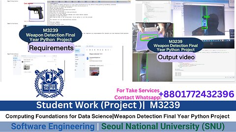 Student Work(Project )| M3239 Final Year Project:AI-Based Weapon Detection Work Video | SNU