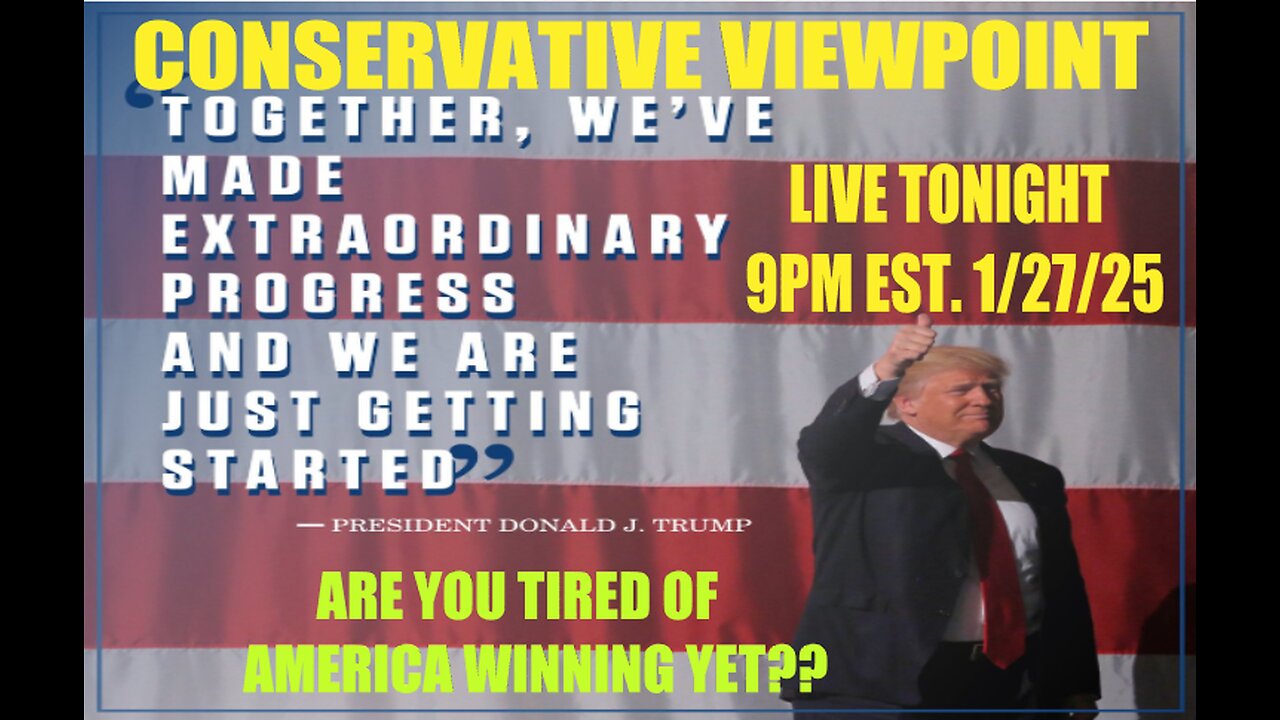 ARE YOU TIRED OF WINNING YET?? EVERYDAY TRUMP FULLFILLS THE PROMISES HE MADE!!! TONIGHT @9PM EST.