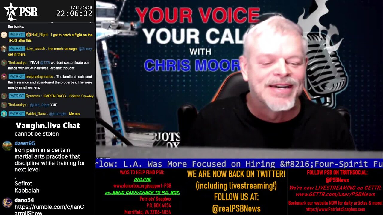 2025-01-11 22:00 EST - Your Voice, Your Call: with Chris Moore