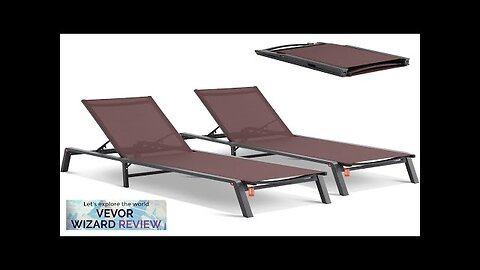 VEVOR Chaise Lounge Chair Outdoor Patio Lounge Chair Adjustable 5-Position 2 pcs Review