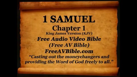 1 Samuel KJV read along audio bible with piano worship music in the background